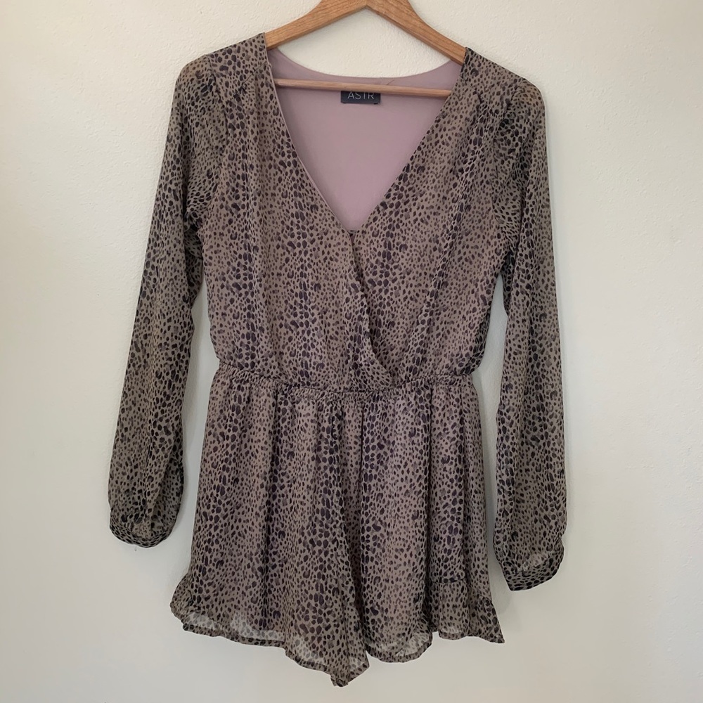 ASTR animal print romper